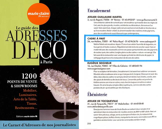 chez cadre a part paris il y a un tres grand choix de cadres